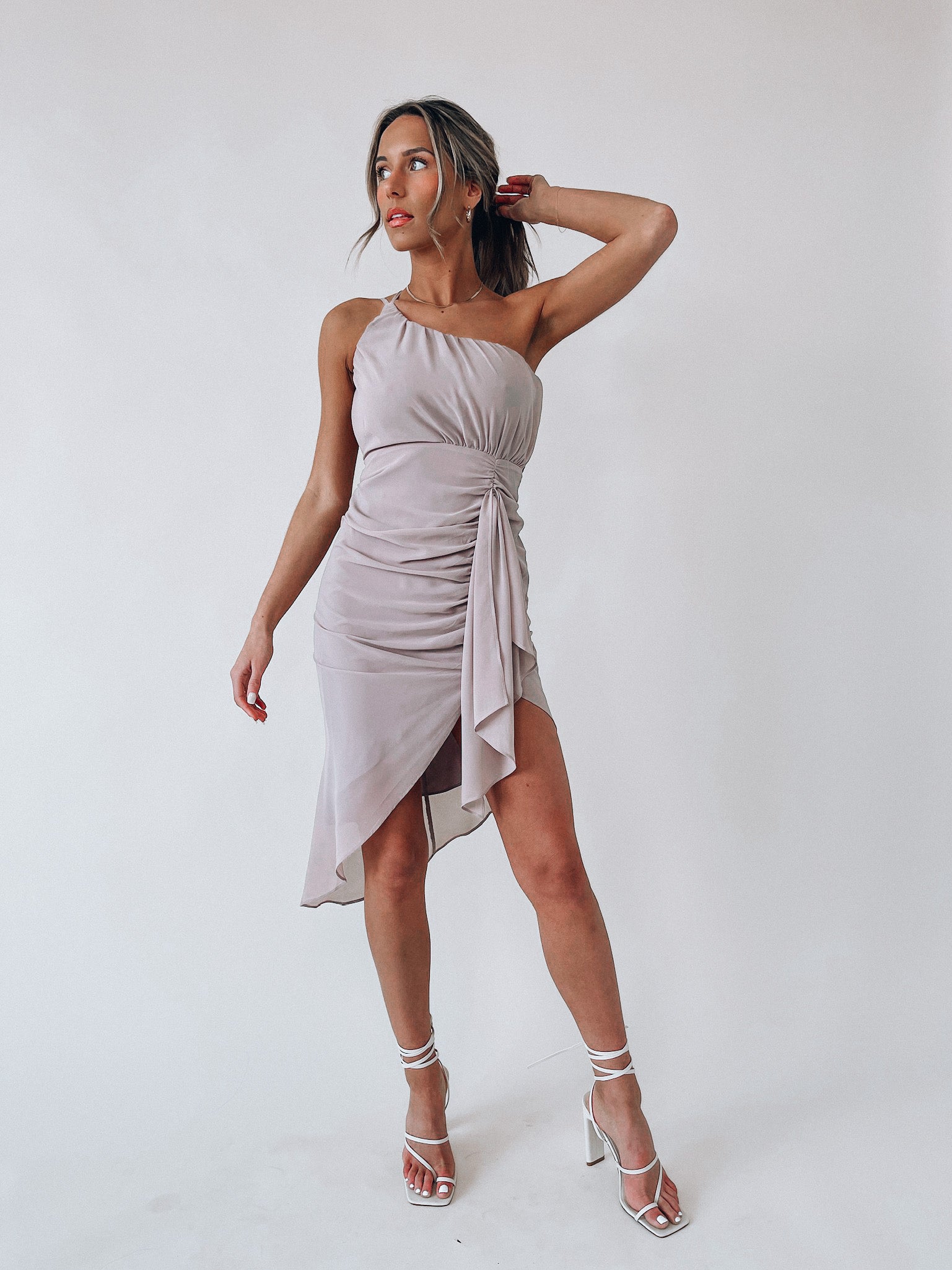 Aryanna Ruched Midi Dress