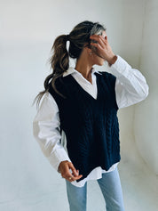 Oversized Knitted Vest