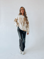 Lizzie Cream/Taupe Sweater