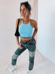 SALE: Baby Blue Chained Halter
