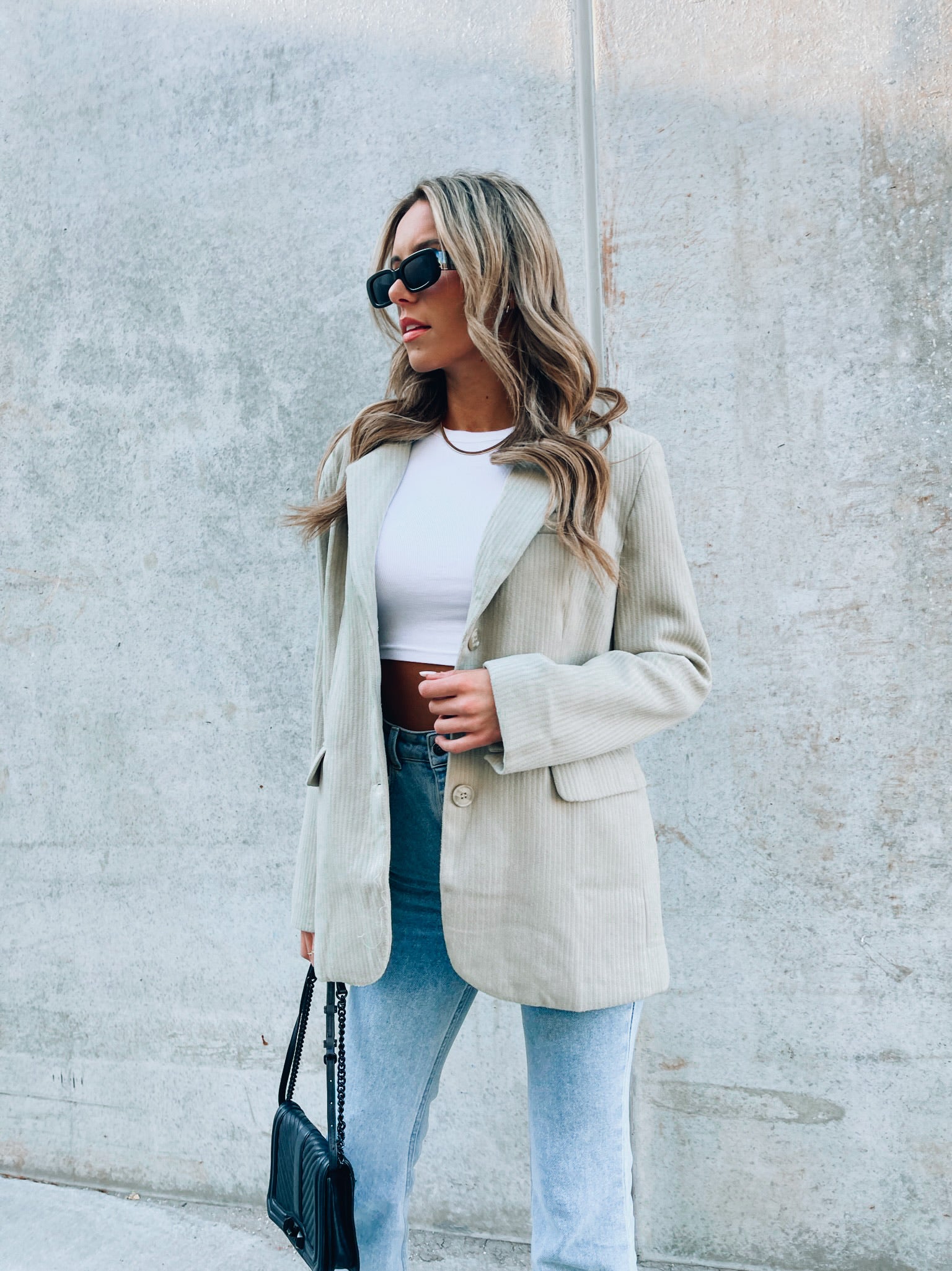 Parker Wool Blend Blazer In Tea