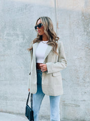 Parker Wool Blend Blazer In Tea