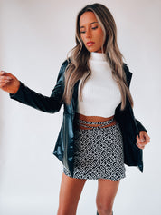 Channing Wrap Mini Skirt