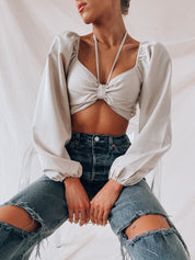 Laina Halter Detail Top