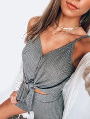 Charcoal Breakfast In Bed Short Set