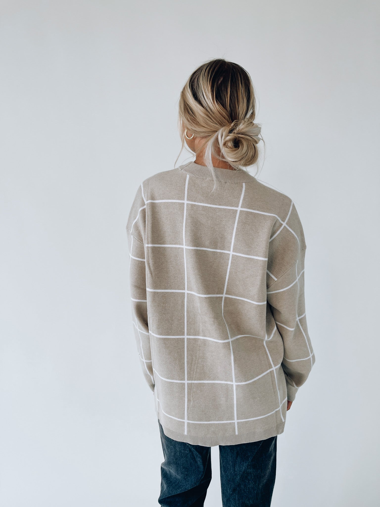 Kyndra Grid Sweater