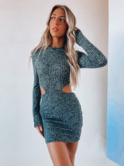 SALE : Rowan Mock Neck Mini Dress