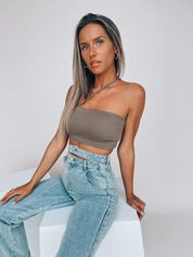 SALE :Elle Asymmetric Crop Top