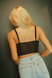 Everli Diamond Mesh Corset Top