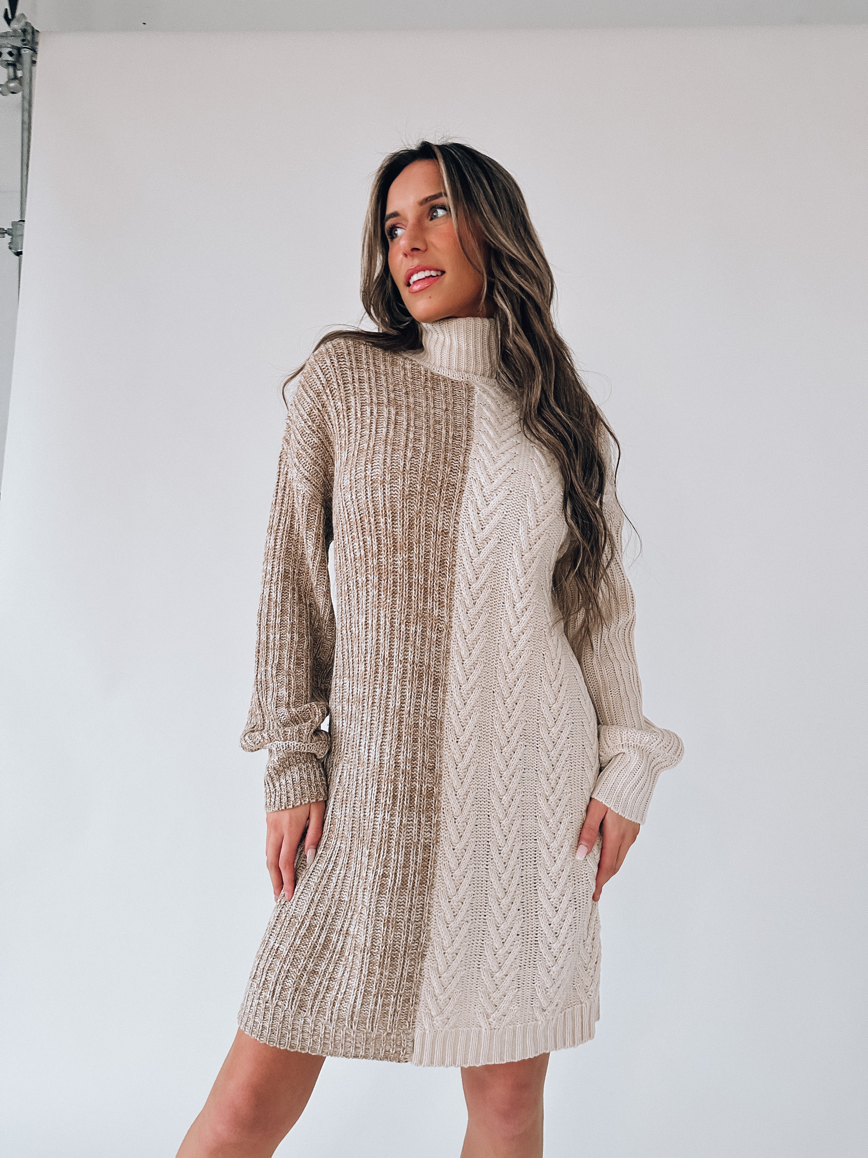 Zayla Color Block Sweater Dress  Madida Clothing