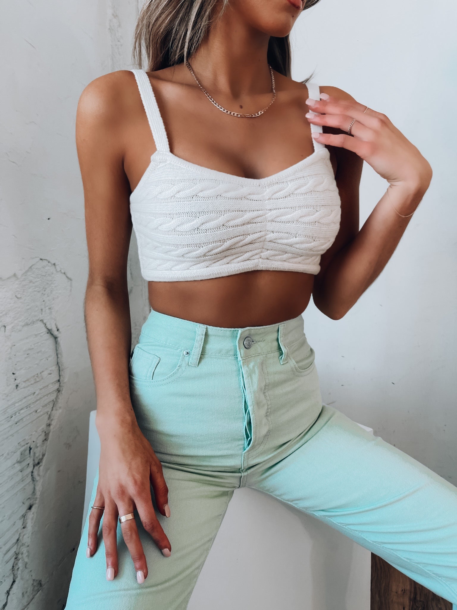 Kalina Knitted Crop Top