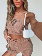 Taupe Poolside Terry Cloth Set