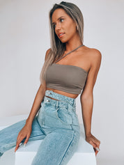 SALE :Elle Asymmetric Crop Top