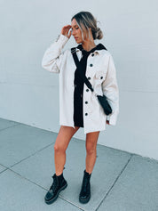 SALE :Emma Beige Pleather Jacket