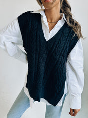 Oversized Knitted Vest