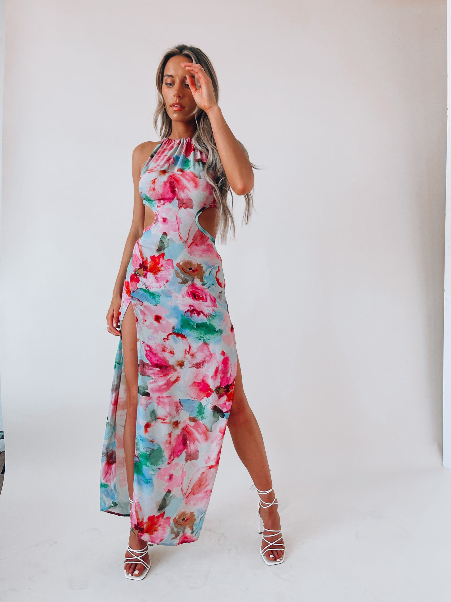 SALE  : Georgina Open Back Midi Dress