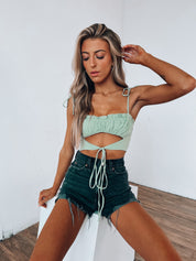 Eva Sage Cut Out Crop