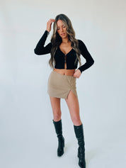 Parker Tan Mini Skirt