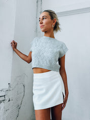 Karter Knit Sleeveless Top In Grey