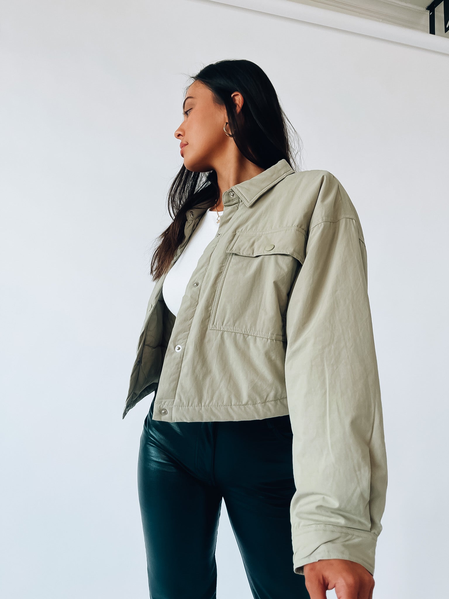 Paxton Sage Cropped Jacket