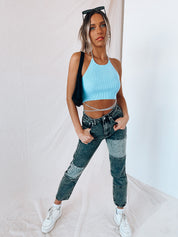 SALE: Baby Blue Chained Halter