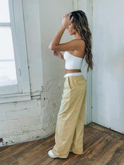 Fold Over Straight Leg Pants
