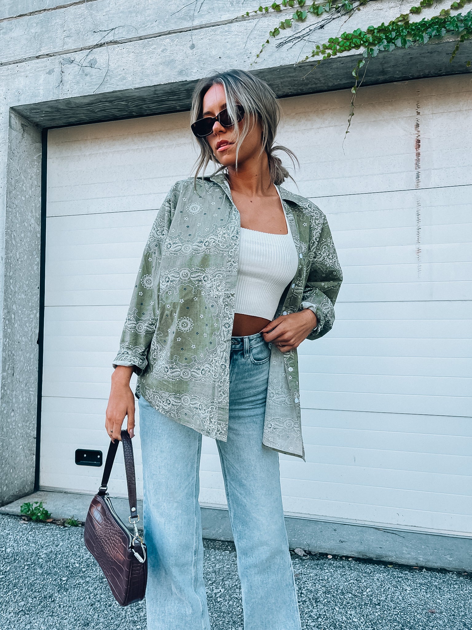 Paisley Oversized Button Up