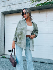 Paisley Oversized Button Up