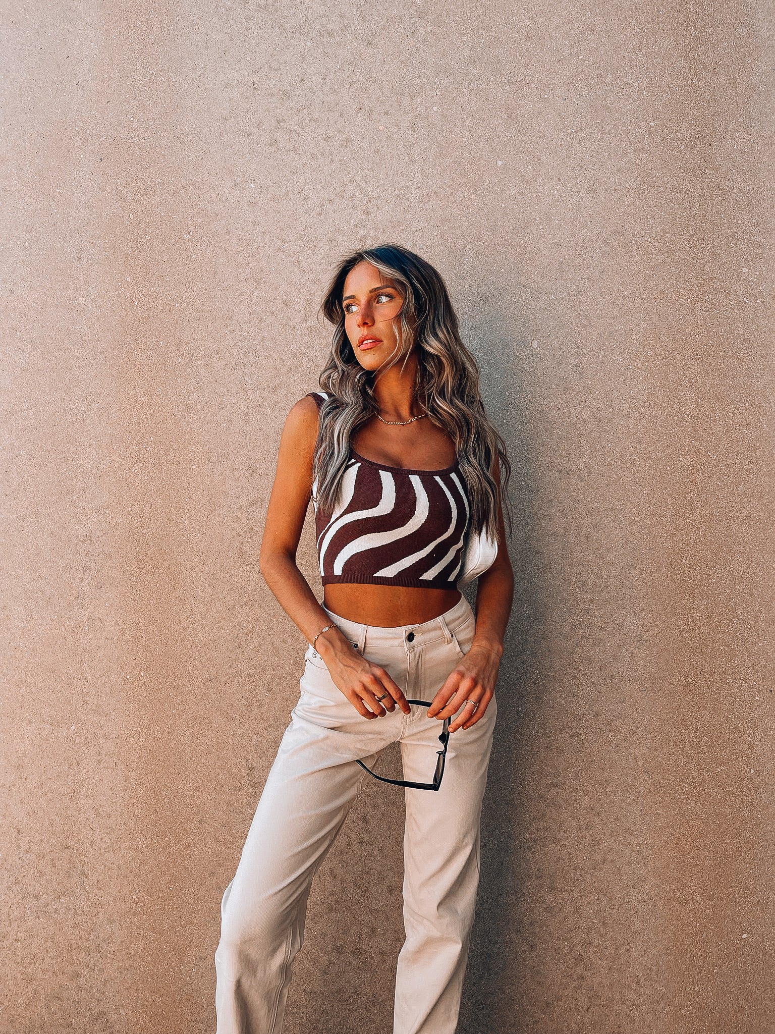 RESTOCKED: Chocolate Waves Knit Top