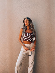 RESTOCKED: Chocolate Waves Knit Top