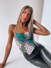 Jade Printed Bandana Top