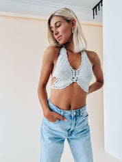Kaisley Crochet Butterfly Top