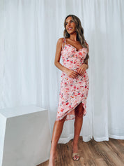 Averie Ruched Midi Dress