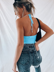 SALE: Baby Blue Chained Halter
