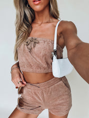 Taupe Poolside Terry Cloth Set