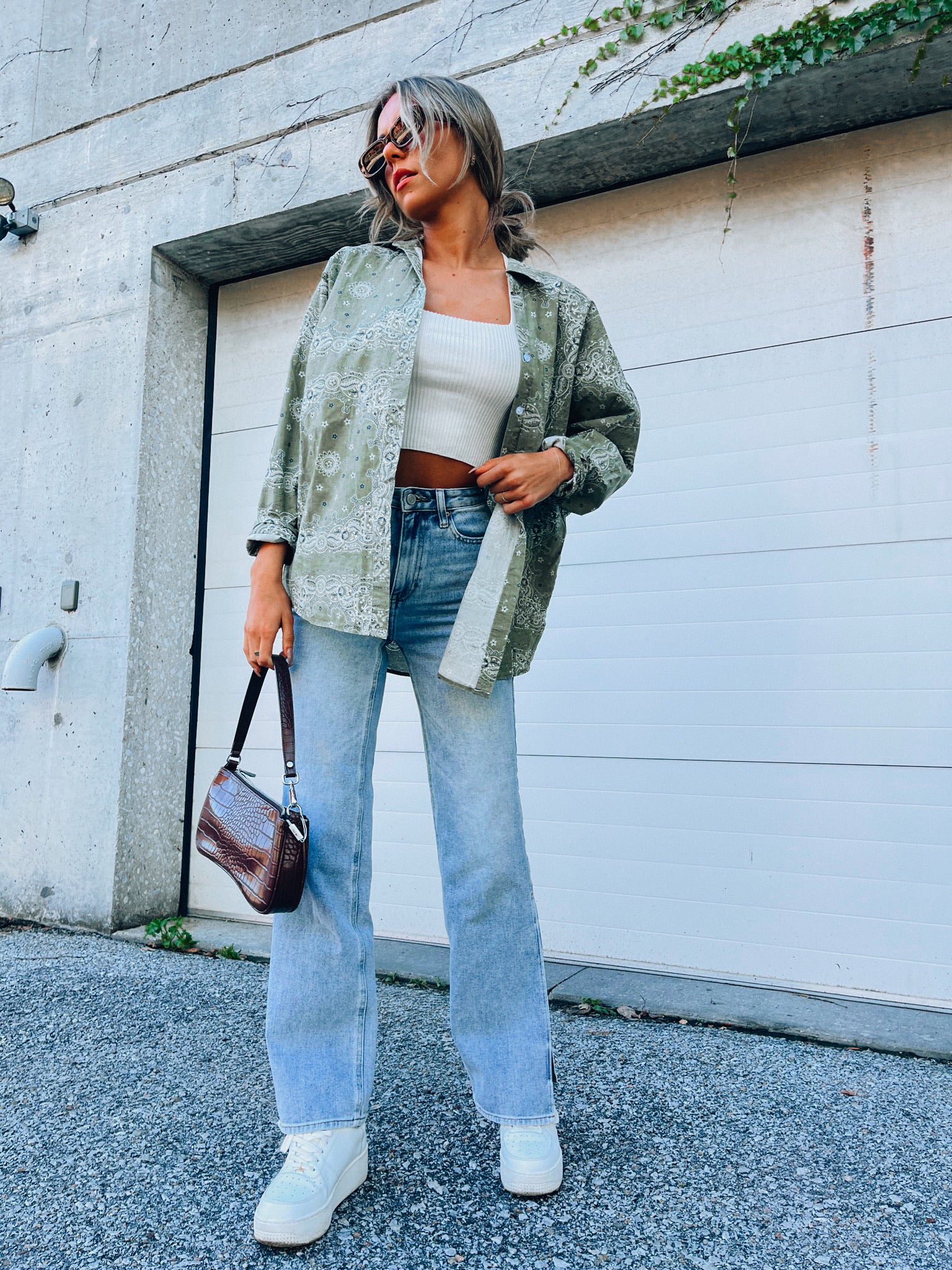 Paisley Oversized Button Up