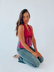 Leyla Color Block Halter Top