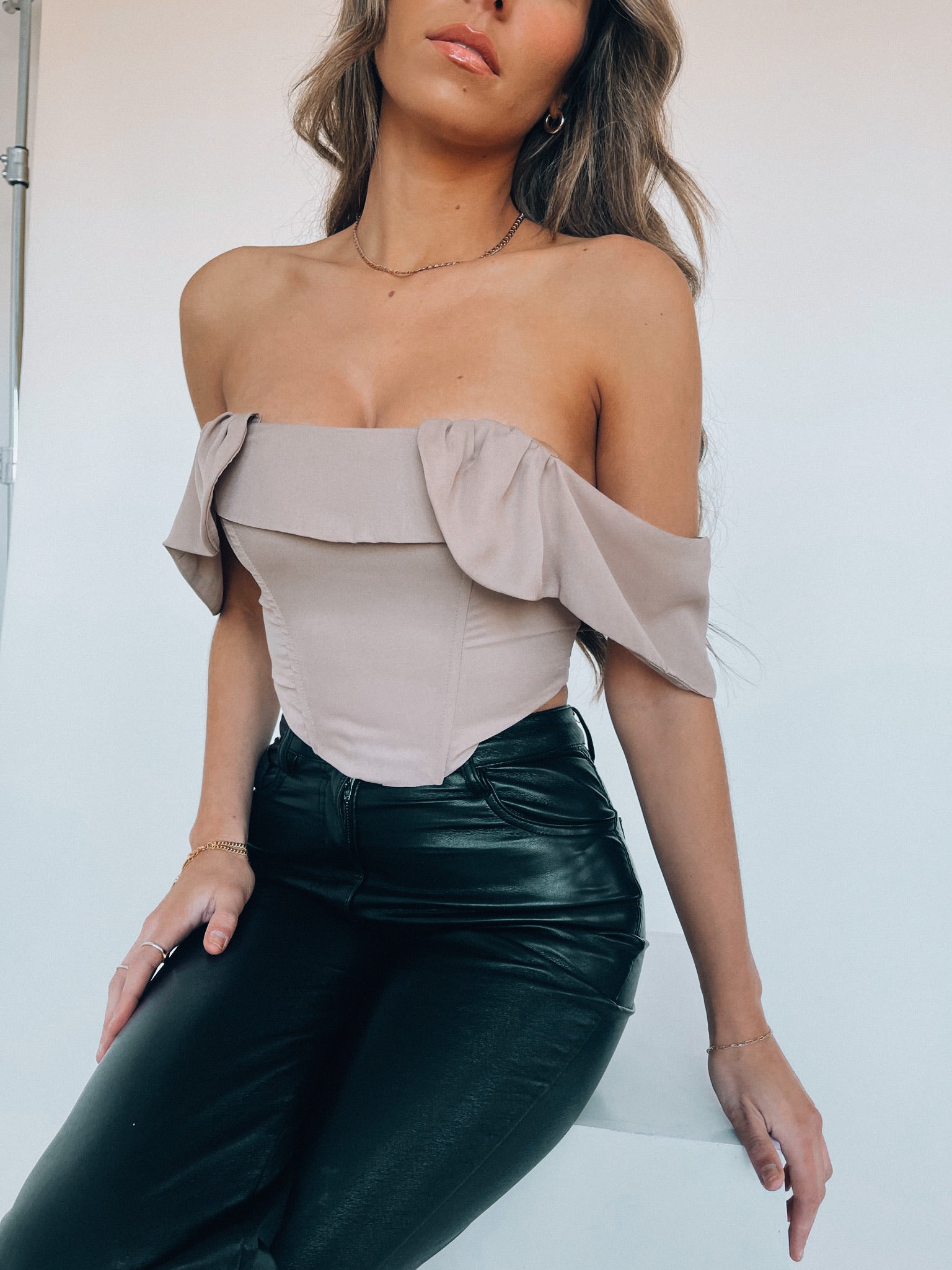 Ellie Off The Shoulder Corset Top
