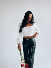 Paisley Ribbed Feather Top