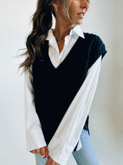 Oversized Knitted Vest