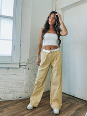 Fold Over Straight Leg Pants