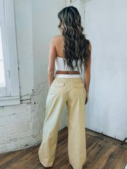 Fold Over Straight Leg Pants