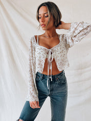 SALE :Charlie Front Tie Long Sleeve