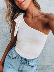 Leona Knotted One Shoulder Bodysuit