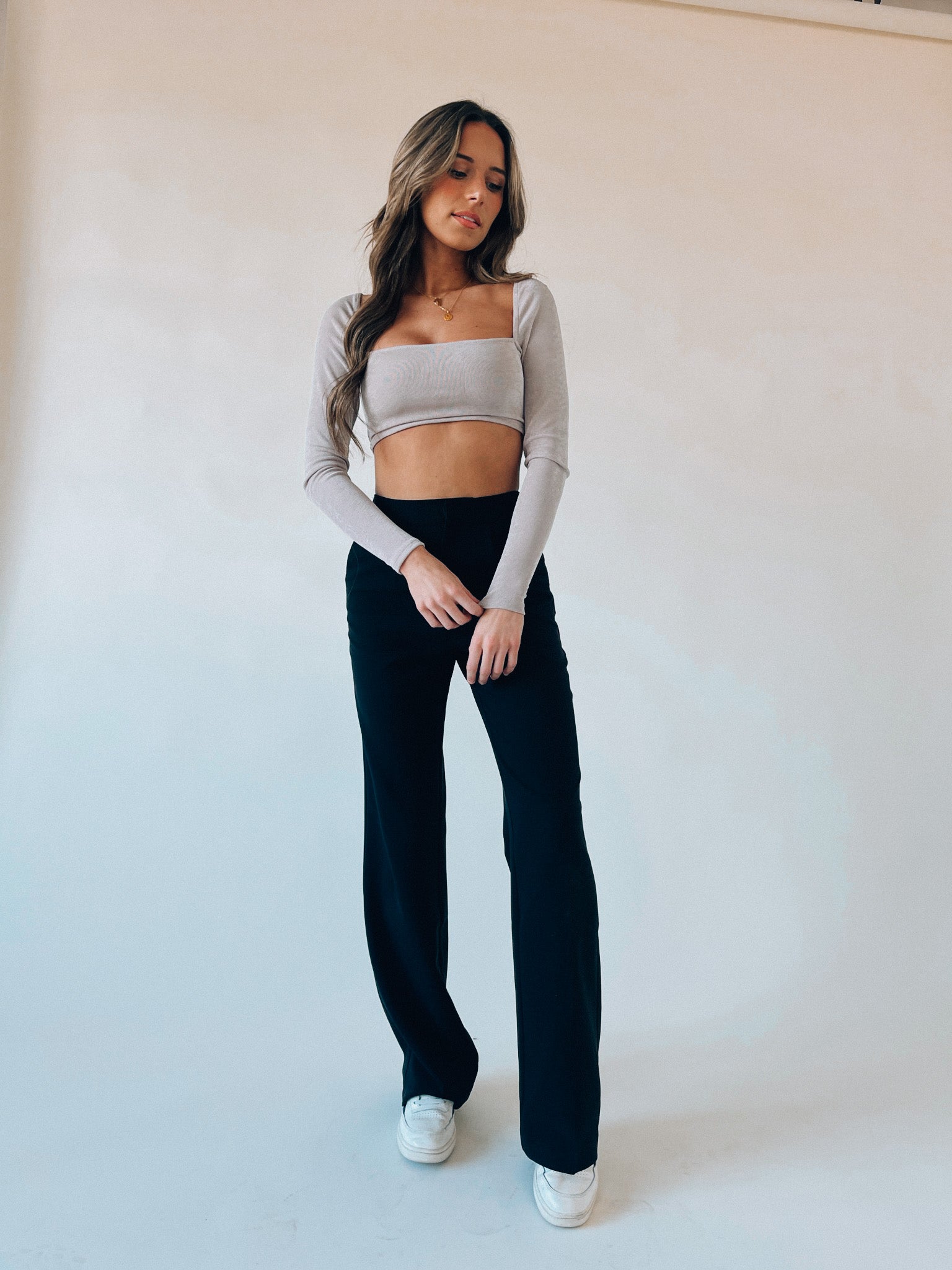 Ivy Fitted Cropped Long Sleeve