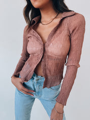 Miranda Textured Mesh Long Sleeve