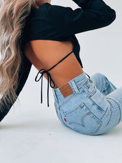 Hunter Open Back Crop Top