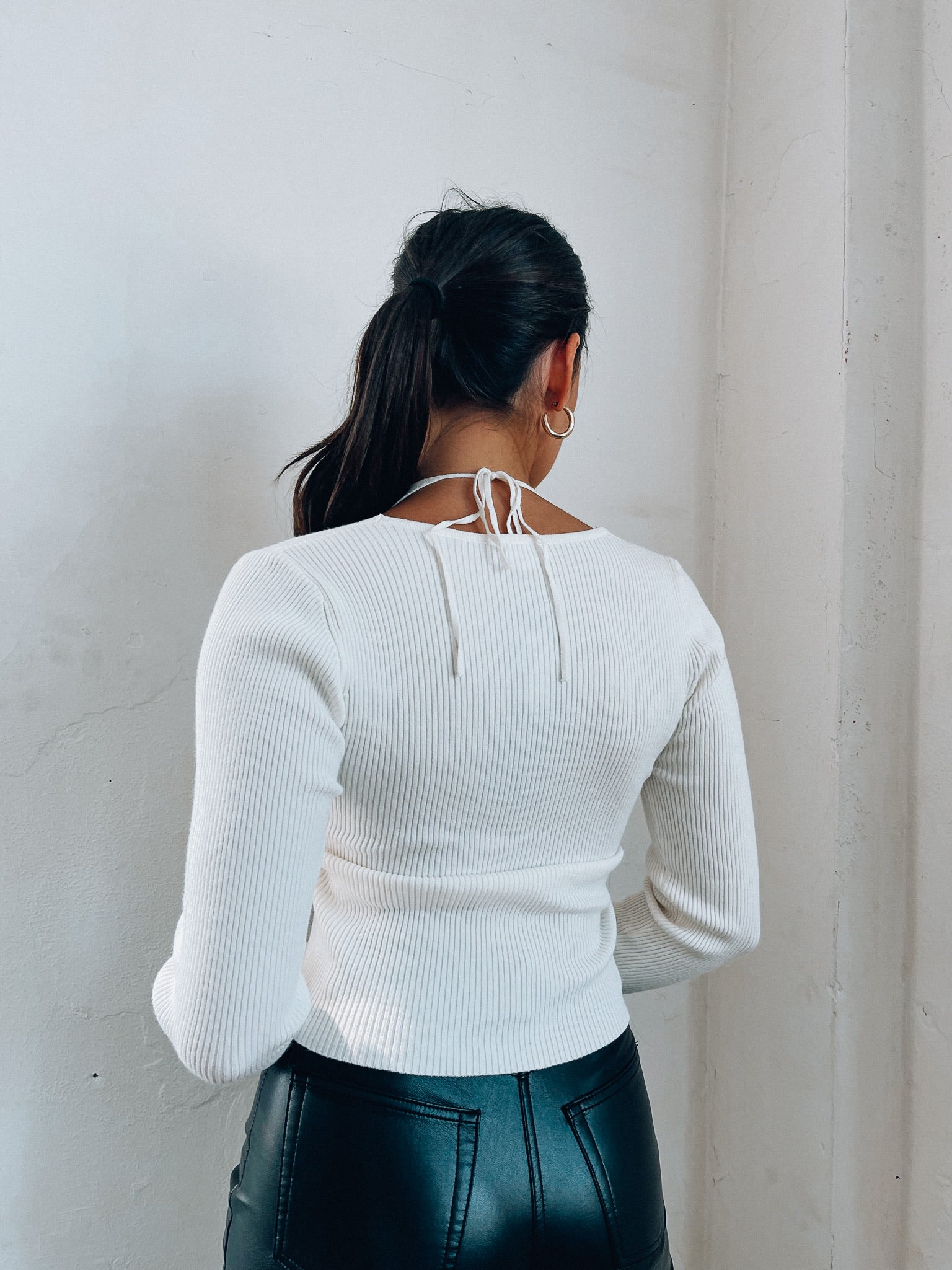 Melodie Ribbed Halter Sweater