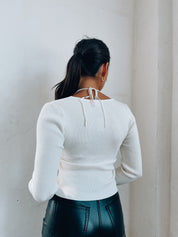 Melodie Ribbed Halter Sweater