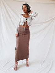 SALE :Charlie Front Tie Long Sleeve